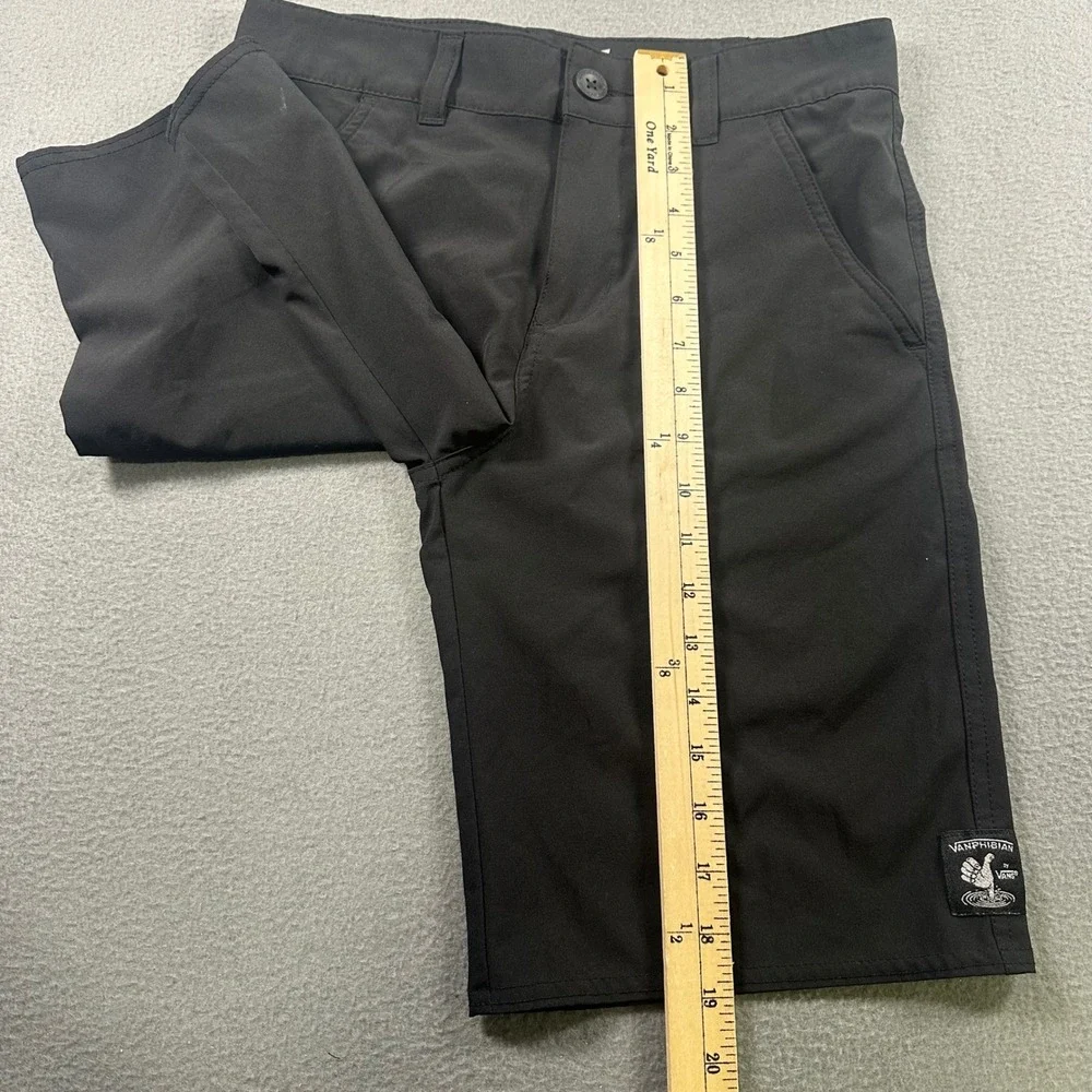 Vans Vanphibian Hybrid Board Shorts Black Boys Size 16 Stretch Quick Dry Swim